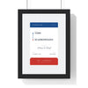 Personalised Rail Ticket Print - framed blue and red version, York to Scarborough for Mum and Dad
