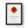 Personalised Remembrance Poppy Print - framed cream remembrance poppy print for a Royal Engineers sergeant