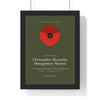 Personalised Remembrance Poppy Print - khaki version for a Royal Anglian lance corporal