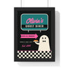 Personalised Retro Ghost Diner Sign Print - framed personalised retro ghost diner sign print for Olivia