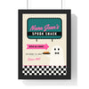 Personalised Retro Ghost Diner Sign Print - framed cream version for Nana