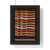 Personalised Retro Wavy Name Print - framed retro wavy print for The Hendersons