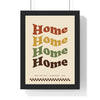 Personalised Retro Wavy Name Print - framed earth tone wavy Home print