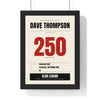 Personalised Rugby Milestone Print - framed rugby milestone print, 250 appearances