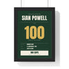 Personalised Rugby Milestone Print - framed 100 caps print