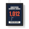 Personalised Rugby Milestone Print - framed navy rugby league record points print