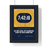 Personalised Running Print - framed navy and amber running print for a first ultra