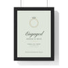 Personalised She Said Yes Engagement Print - sage Engaged version, Rhossili Bay
