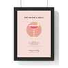 Personalised Signature Cocktail Print - framed blush print with a pink coupe cocktail
