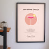 Personalised Signature Cocktail Print - above a bar cart