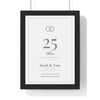 Personalised Silver Wedding Anniversary Print - framed personalised silver wedding anniversary print