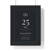 Personalised Silver Wedding Anniversary Print - classic, dark