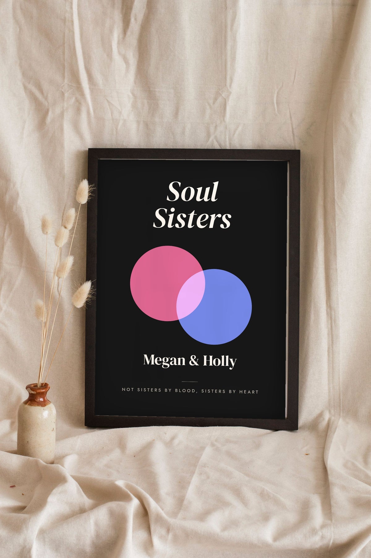 Personalised Sister Print - black Soul Sisters version