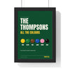 Personalised Snooker Family Print - framed green snooker family print, The Thompsons