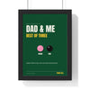 Personalised Snooker Family Print - framed dad and son snooker print