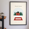 Personalised Snow Globe Print - snow globe family print on the wall