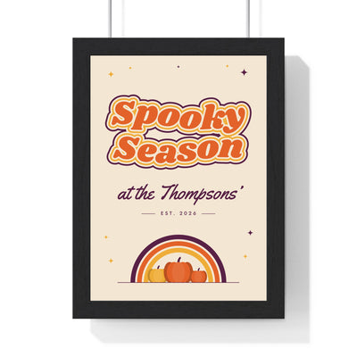 Personalised Spooky Season Family Print - framed cream Spooky Season print at the Thompsons