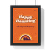 Personalised Spooky Season Family Print - framed pumpkin orange Happy Haunting version