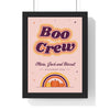 Personalised Spooky Season Family Print - framed blush pink Boo Crew version