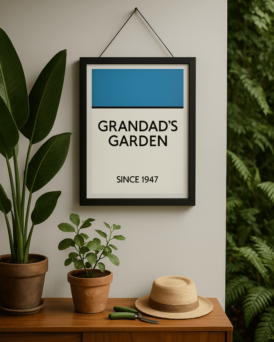 Framed personalised print