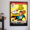 Personalised Superhero Comic Cover Print - on the living room wall