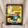 Personalised Superhero Comic Cover Print - Amazing Grandad comic cover with a flying hero