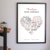Personalised Teacher Thank You Print - on the classroom wall