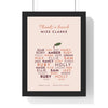Personalised Teacher Thank You Print - blush apple version for Miss Clarke