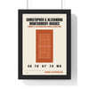 Personalised Tennis Print - framed clay court tennis print with a five set score