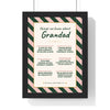 Personalised Things I Know About Daddy Print - framed forest and pink Grandad version from two grandchildren