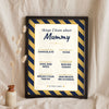 Personalised Things I Know About Daddy Print - navy and mustard Things I Know About Mummy version