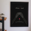 Personalised Till Death Do Us Part Print - till death couple print on a living room wall