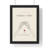 Personalised Till Death Do Us Part Print - framed black on bone anniversary version