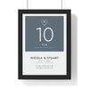 Personalised Tin Anniversary Print - modern, light