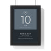 Personalised Tin Anniversary Print - modern, dark