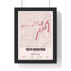 Personalised Tokyo Marathon Print - framed street map Tokyo Marathon route print with name and finish time