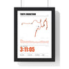 Personalised Tokyo Marathon Print - framed stats style Tokyo Marathon print with elevation profile