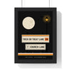 Personalised Halloween Street Sign Print - framed black version