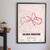 Personalised Valencia Marathon Print - Valencia Marathon route print on the hallway wall