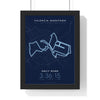 Personalised Valencia Marathon Print - framed night style Valencia Marathon route print