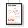 Personalised Valencia Marathon Print - framed stats style Valencia Marathon print with elevation profile