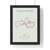 Personalised Valencia Marathon Print - framed minimal Valencia Marathon route print