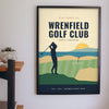 Personalised Vintage Golf Club Poster - vintage golf club poster on the study wall