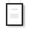 Personalised Wedding Vows Print - framed white vows print with a red heart