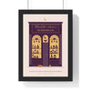 Personalised Witch Apothecary Sign Print - framed plum herbarium version with a long tagline