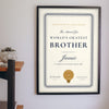 Personalised World's Okayest Award Print - on the wall