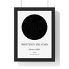 Framed Personalised Written in the Stars Couple Gift travel poster