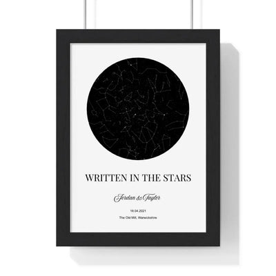 Personalised Written in the Stars Couple Gift Print - Poster Kingz - A5 (unframed) 5.8 × 8.3 in - 