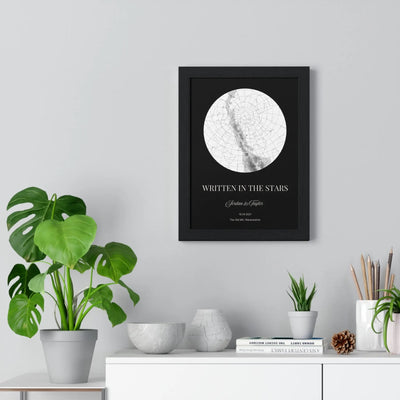 Personalised Written in the Stars Star Dark Map Gift Print - Poster Kingz - A5 (unframed) 5.8 × 8.3 in - 