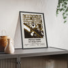 Petco Park map print framed and leaning on a sideboard